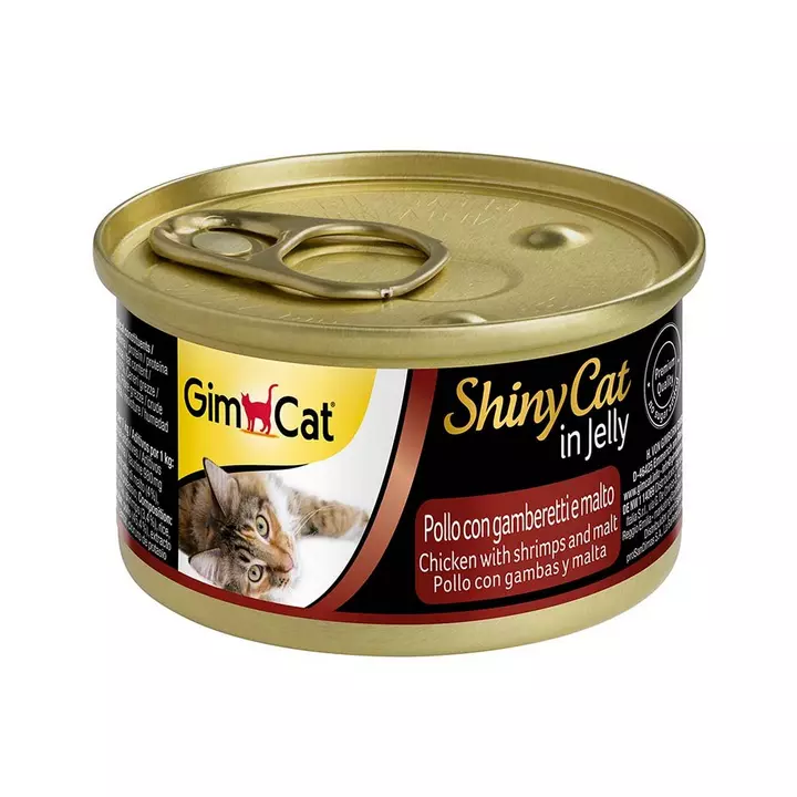GimCat Shiny Cat Chicken With Shrimps And Malt in Jelly 70g