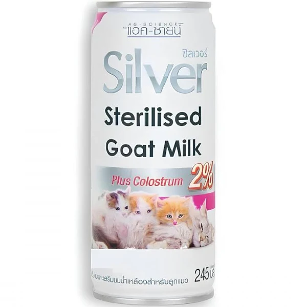 AG-Science Silver Fresh Goat Milk For Small Cats & Dogs 245ml