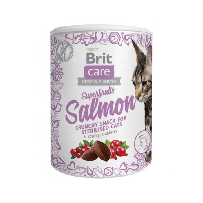 Brit Super Fruits Crunchy Snacks for Sterilised Cats 100g