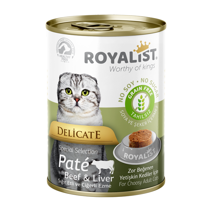 Royalist Wet Cat Food with Beef & Liver Pate 400g