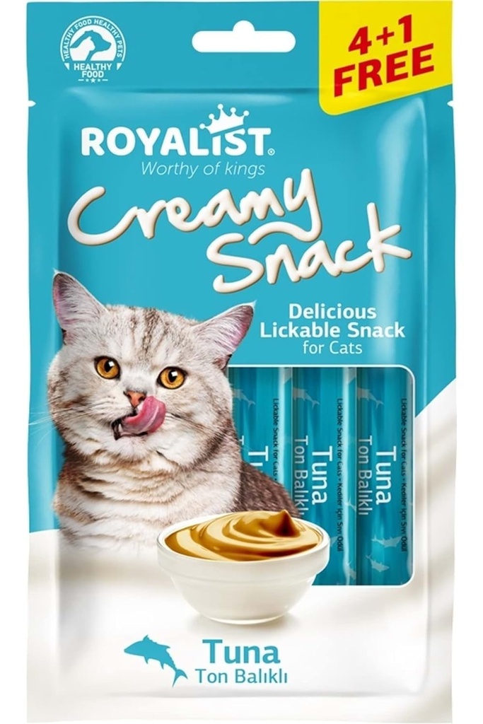 Royalist Creamy Treats for Cats - Tuna 75g (5×15g)