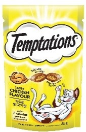 Temptations Chicken Flavor Treats,85g