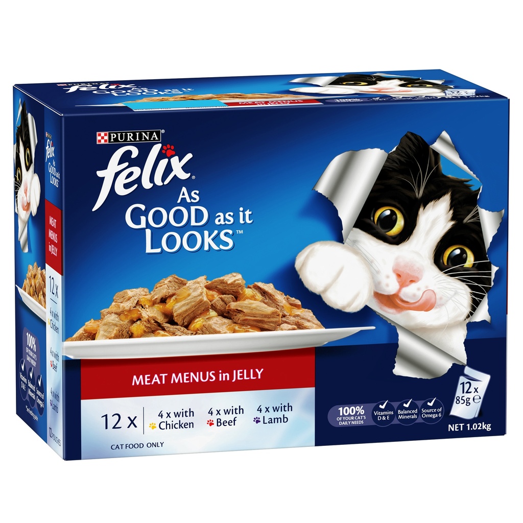 Purina Felix Meat Menus (12X85g)
