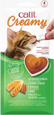 [TR-CT-04510] Catit Creamy Lickable Cat Treat - Chicken & Lamb 4x10g