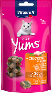 [TR-VK-04617] Vitakraft Cat Yums With Chicken & Cat Grass 40g