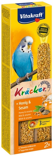 [TR-VK-04633] Vitakraft Krӓcker Honey & Sesame Budgerigars 2x60g