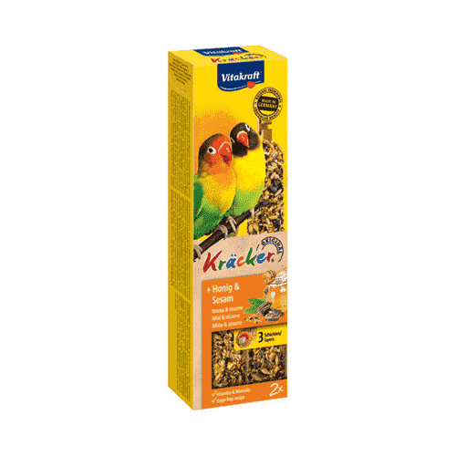 [TR-VK-04634] Vitakraft Krӓcker Honey & Sesame Small Parrots 2x180g