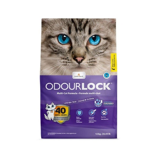 [LT-IS-06272] Intersand Odourlock - Lavender Cat Litter - 12 kg