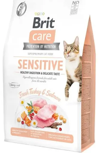 [FDF-BT-06285] Brit Care Dry Food Sensitive Fresh Turkey & Salmon for Cats 2Kg