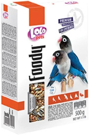 [FDF-LL-06334] Lolo Pets Basic Complete Food for Love Birds 500g