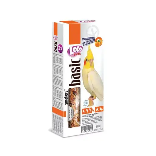 [FDF-LL-06344] Lolo Pets Basic Smakers Orange for Cockatiel - 2Pcs/90g