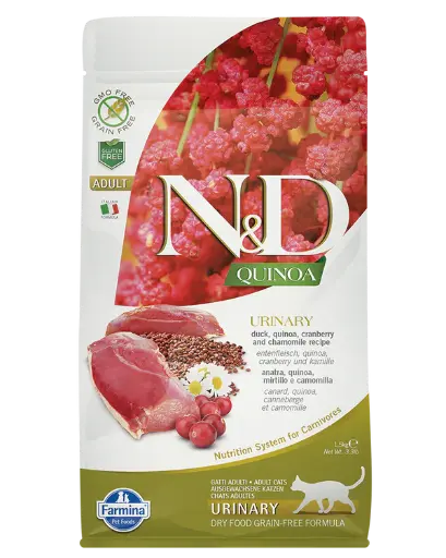 [VD-FM-06377] فارمينا N&D كينوا طعام جاف للقطط للمسالك البولية ببط 5 كجم