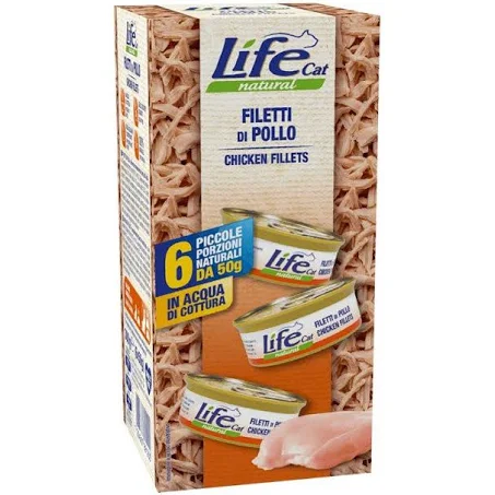 [FWF-LF-06406] Life Cat Chicken Fillets Multipack Canned Cat Food - 50 g - Pack of 6