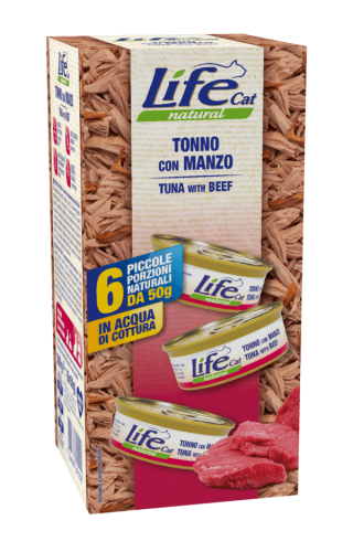 [FWF-LF-06414] Life Cat Tuna with Beef Multipack Canned Cat Food - 50 g - Pack of 6