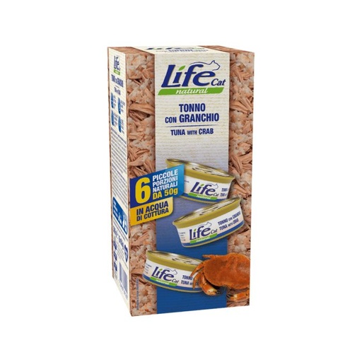 [FWF-LF-06416] Life Cat Tuna with Crab Multipack Canned Cat Food - 50 g - Pack of 6