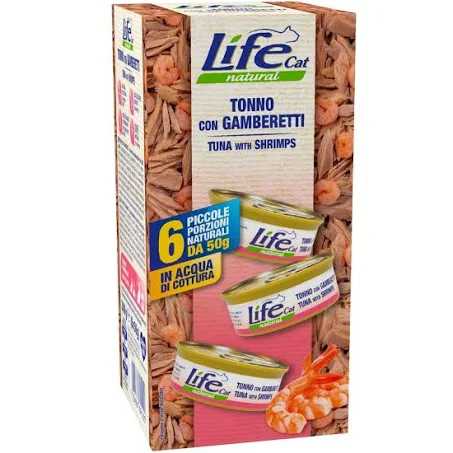 [FWF-LF-06422] Life Cat Tuna with Shrimps Multipack Canned Cat Food - 50 g - Pack of 6