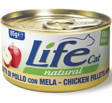 [FWF-LF-06428] Life Cat Wet Canned Chicken Fillets with Apple 85g