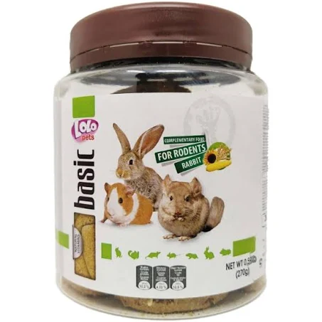 [TR-LL-06495] Lolo Pets Basic Biscuits with Bran for Rodents & Rabbits 270g