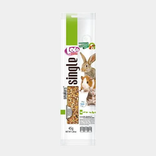 [TR-LL-06498] Lolo Pets Basic Smakers Weekend Style Nut for Rodents - 45g