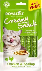 [TR-RY-06499] Royalist Creamy Treats for Cats - Chicken & Scallop 75g (5×15g)