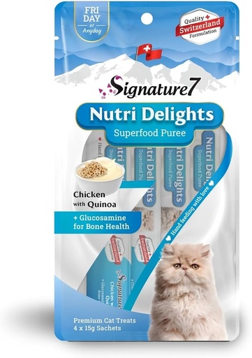 [TR-SG-06509] Signature 7 Treats for Cats - Chicken with Quinoa for Bone Health 60g