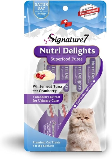 [TR-SG-06511] Signature 7 Treats for Cats - White Meat Tuna with Cranberry for Urinary Care 60g