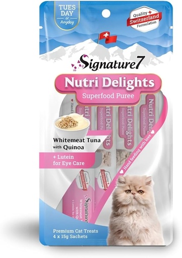 [TR-SG-06513] Signature 7 Treats for Cats - White Meat Tuna with Quinoa for Eye Care 60g
