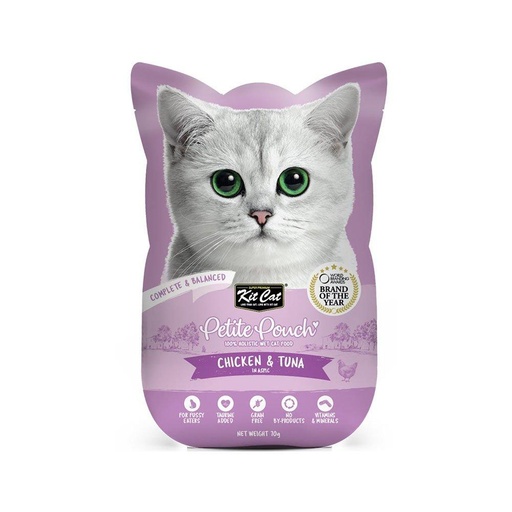 [WF-KC05155] Kitcat Petite Pouch Complete Food-Chicken & Tuna 70g 