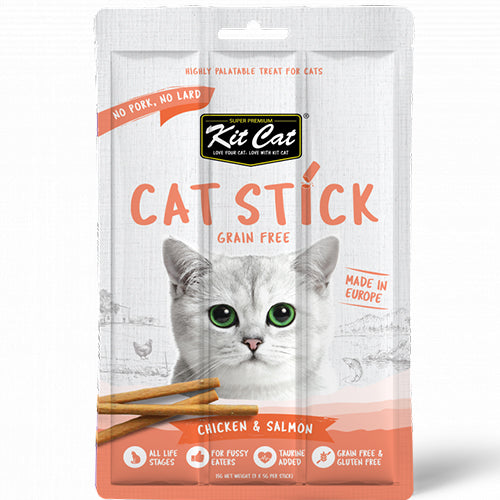 [TR-KC-04056] Kit Cat Sticks for Cats - Chicken & Salmon 15g