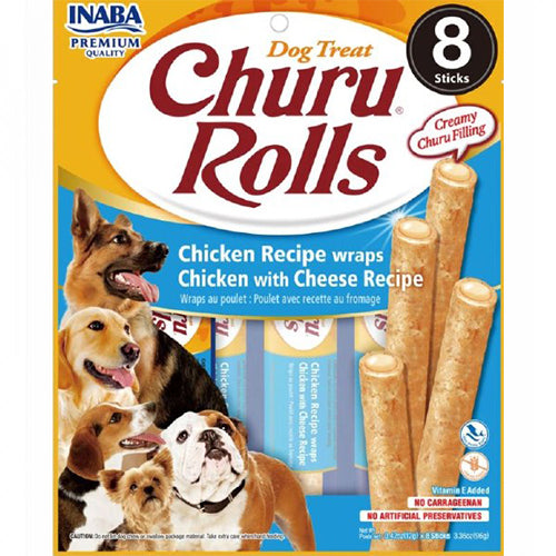 [TR-INA-03992] Inaba Churu Rolls Chicken with Cheese 8X12g