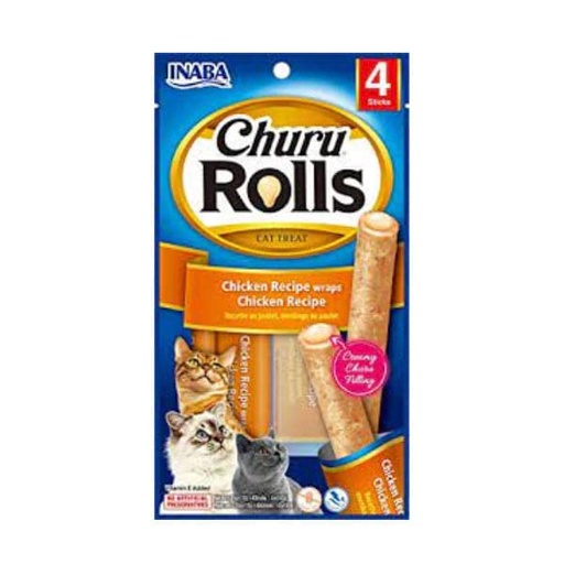 [TR-INA-03977] Inaba Churu Chicken Rolls with Chicken Recipe 4X10g