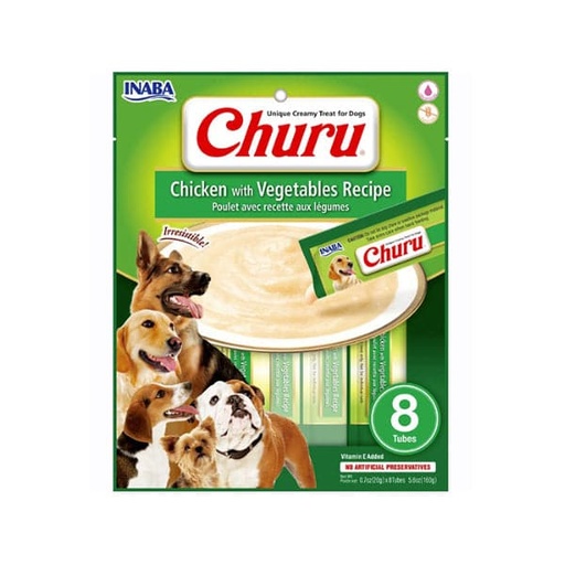 [TR-INA-03986] Inaba Churu Dog Chicken with Vegetables 8X20g