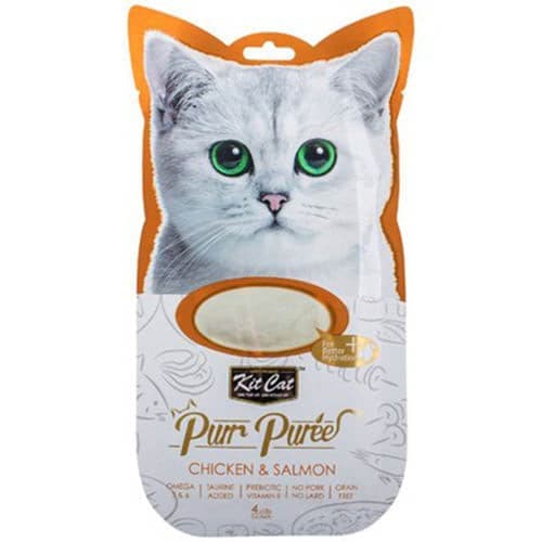 [TR-KC-04050] Kit Cat Puree Chicken & Salmon 15gx4 Sachets