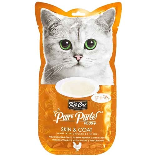 [TR1KC0067] Kit Cat Puree Plus+ Chicken & Fish Oil (Skin&Coat)
