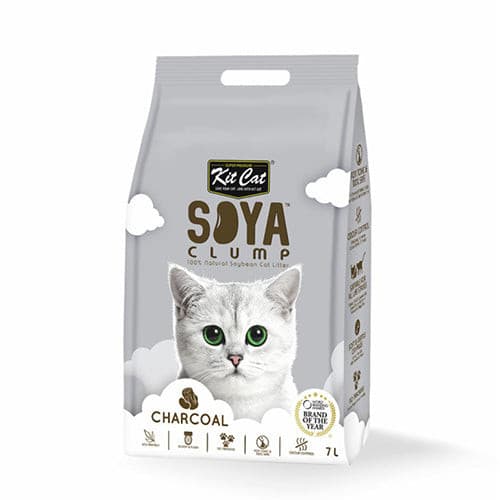 [LT-KC-00126] Kit Cat Soyaclump Litter Charcoal 7L