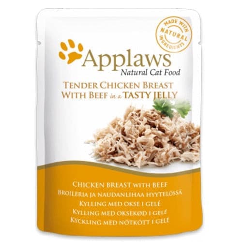 [FO1APP0014] Applaws Cat Pouch Tender Chicken Breast with Beef 70g