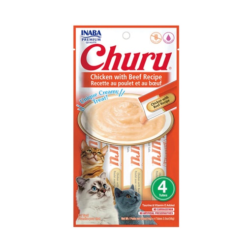 [TR-INA-03979] Inaba Churu Chicken with Beef 4X14g
