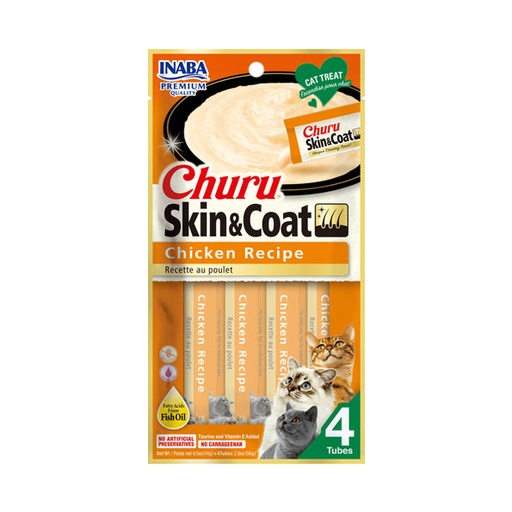 [TR1INCH0051] Inaba Churu Skin & Coat Chicken 4X14g