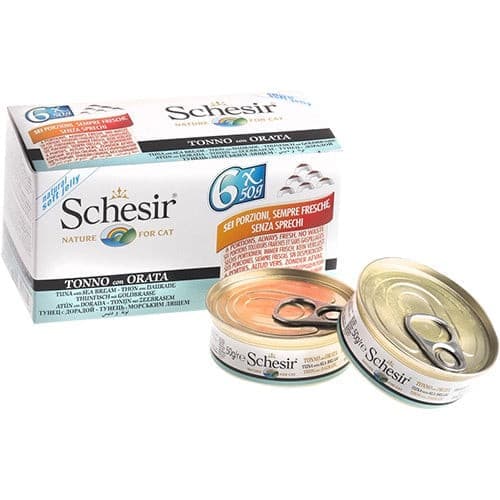 [FO1SCH0346] Schesir Cat Multipack Tuna with Seabream 6X50g