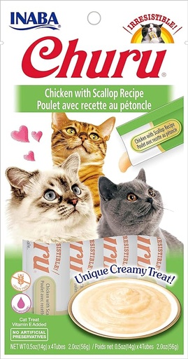 [TR-INA-03981] Inaba Churu Chicken with Scallop 4X14g