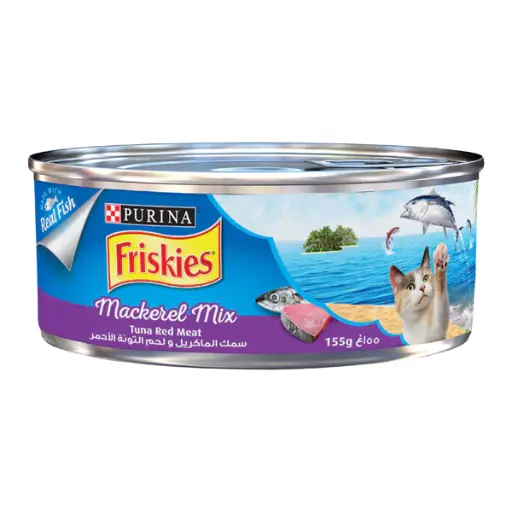 [FO1PUR0462] فريسكيز وجبة سمك التونة والماكريل 155 جرام



