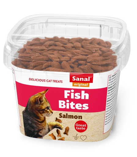 [TR-SAN-04227] Sanal Fish Bites Salmon Treats for Cats,75g