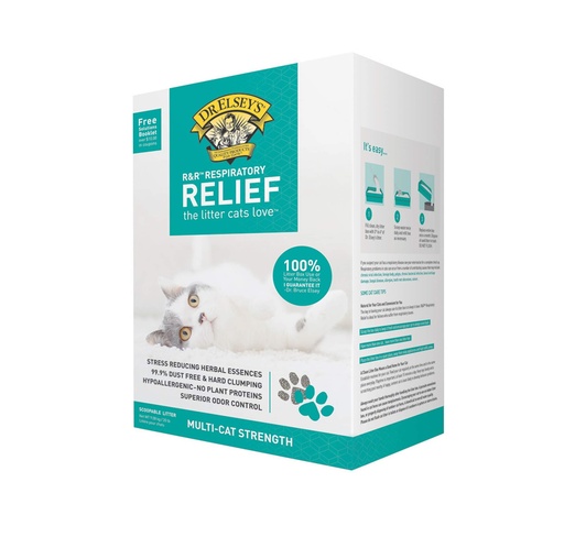 [LT-ELS-00329] Dr. Elsey'S Premium Clumping Cat Litter - R&R Respiratory Relief Clay (9Kg Box)