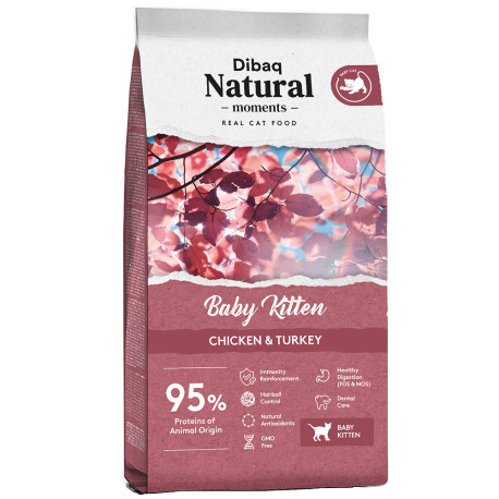 [DF-DS-01796] ديباج ناتشورال مومينتس - غذاء جاف متكامل للقطط الصغيرة (الكيتين) مكون من الدجاج والديك الرومي