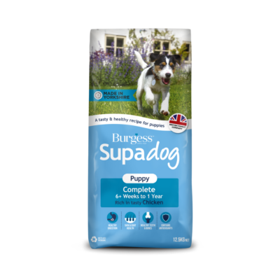 [FDF-BG-01865] Burgess Supadog Finest Puppy Complete Rich in Tasty Chicken 12.5KG