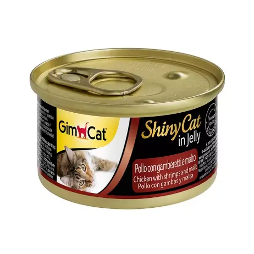 [FWF-GC-05770] GimCat Shiny Cat Chicken With Shrimps And Malt in Jelly 70g