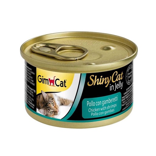 [FWF-GC-05771] GimCat Shiny Cat Chicken With Shrimps in Jelly 70g